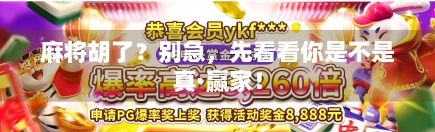 麻将胡了?别急,先看看你是不是真·赢家! 麻将胡了?别急,先看看你是不是真·赢家!