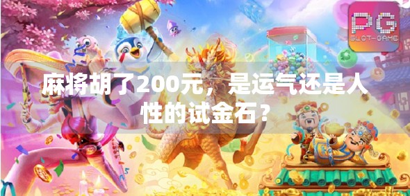 麻将胡了200元，是运气还是人性的试金石？