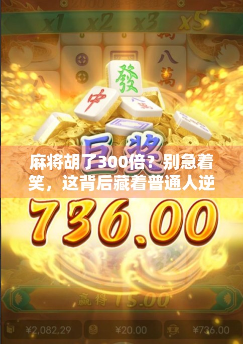 麻将胡了300倍？别急着笑，这背后藏着普通人逆袭的真相！